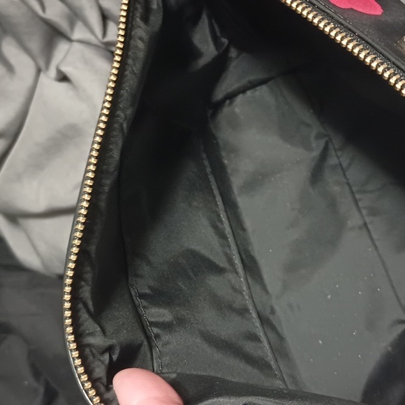 Kate Spade makeup bag, medium size. Black with red poppies. - Picture 5 of 5